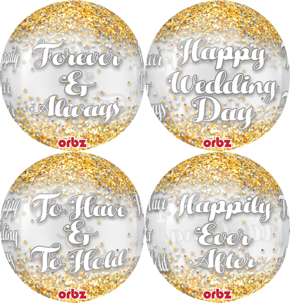 16" Wedding Confetti Balloon