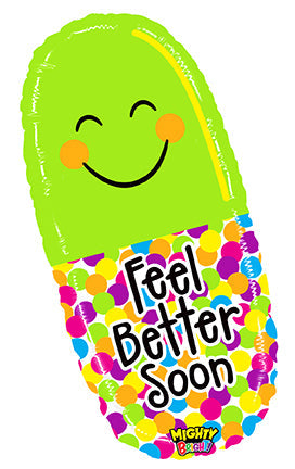 29" Mighty Bright Shape Mighty Feel Better Pill Balloon