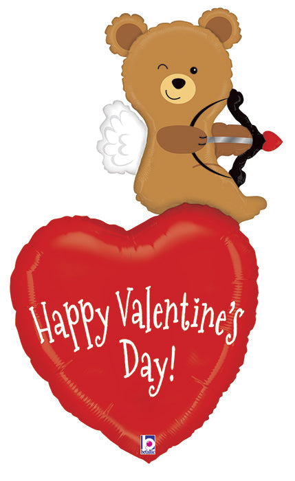 44" Foil Balloon Cupid Bear Valentine
