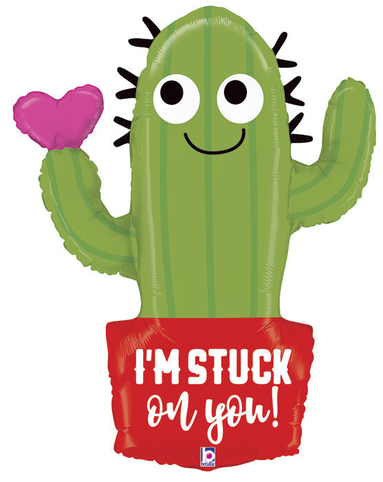 32" Foil Balloon Stuck on You Cactus