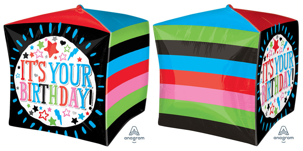 15" Cubez It's Your Birthday Sketchy Foil Balloon