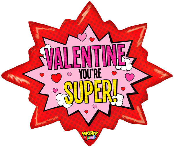 32" Mighty Bright Super Valentine Foil Balloon