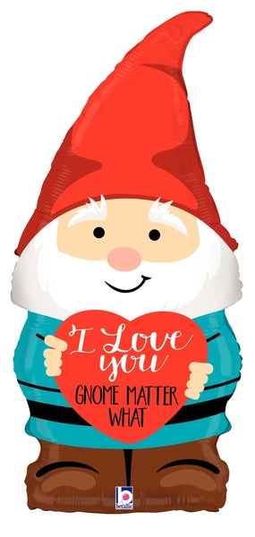 34" Foil Shape Love Gnome Foil Balloon