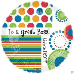 9" Airfill Only Happy Boss' Day Balloon