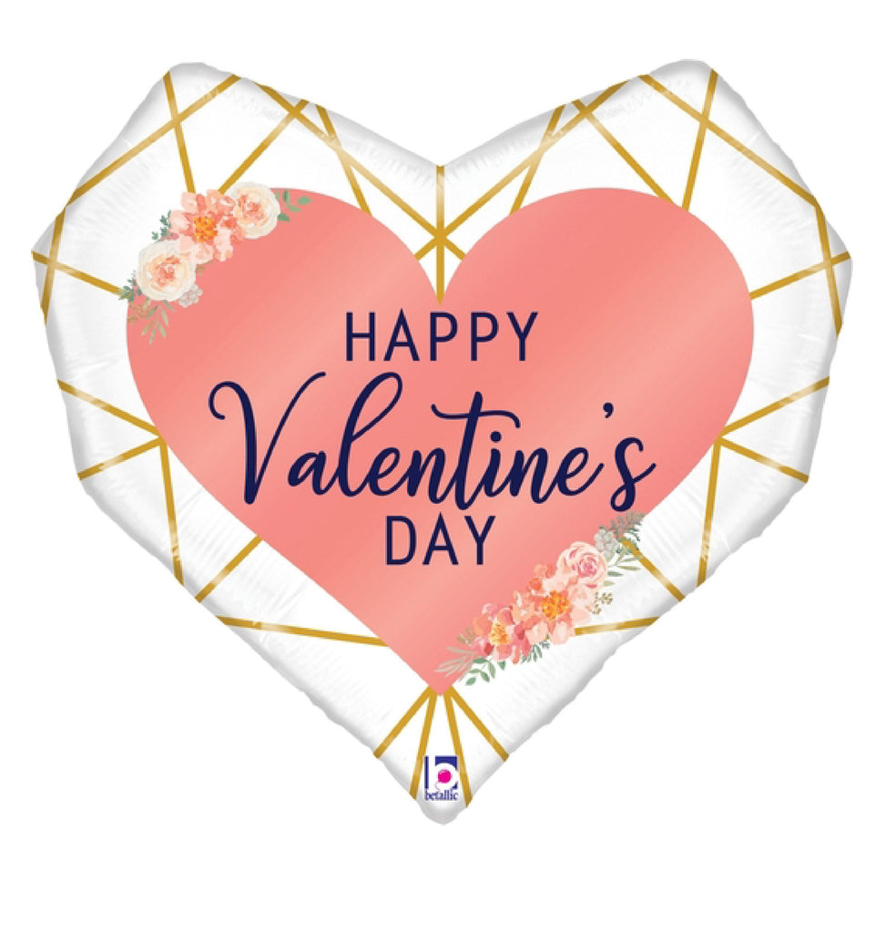 29" Foil Balloon Shape Geo Valentine
