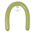 360G Gemar Latex Balloons (Bag of 50) Modelling/Twisting Green Olive