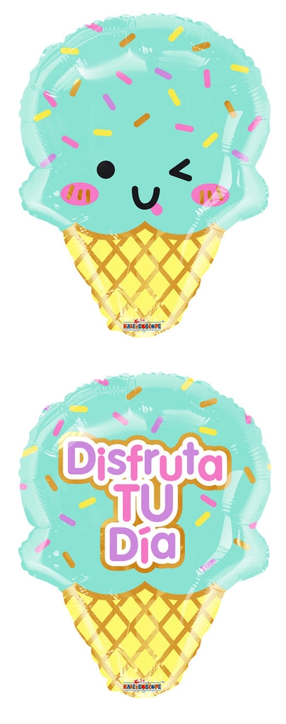 28" Nieve Kawai Disfruta Tu Dia (Spanish) Foil Balloon