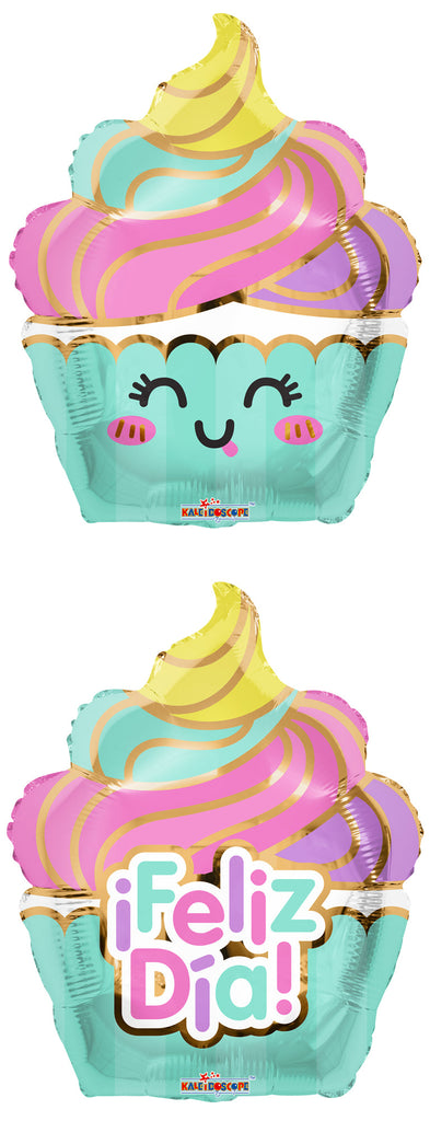 28" Panque Feliz Dia Kawai (Spanish) Foil Balloon