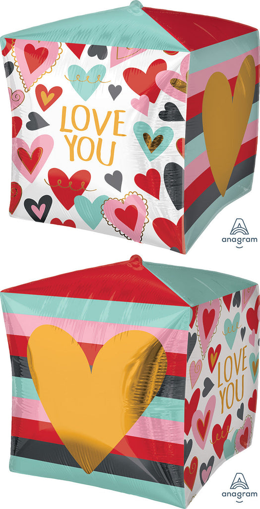 15" Trendy Love Balloon Cubez