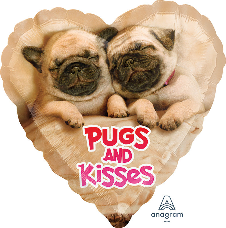 18" Avanti Pugs & Kisses Balloon