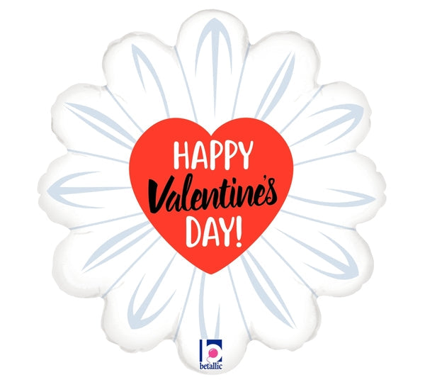 18" Happy Valentine's Daisy Foil Balloon
