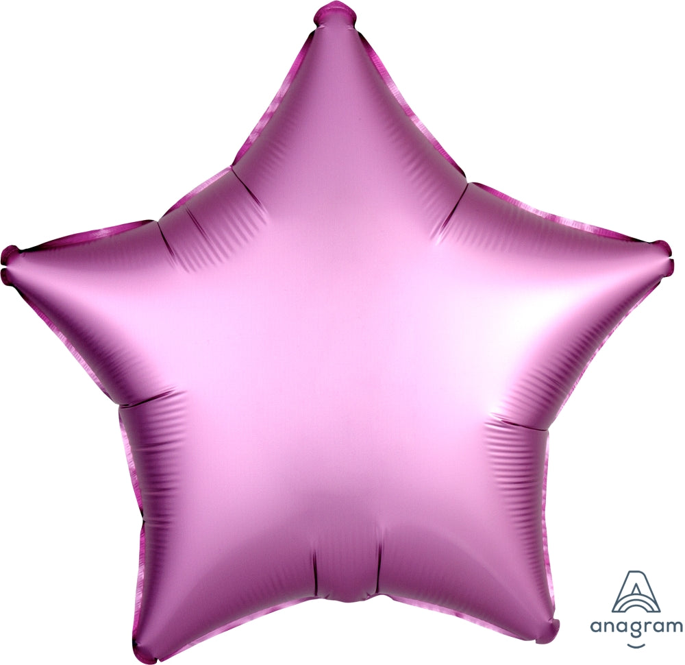 18" Satin Luxe Flamingo Star Foil Balloon