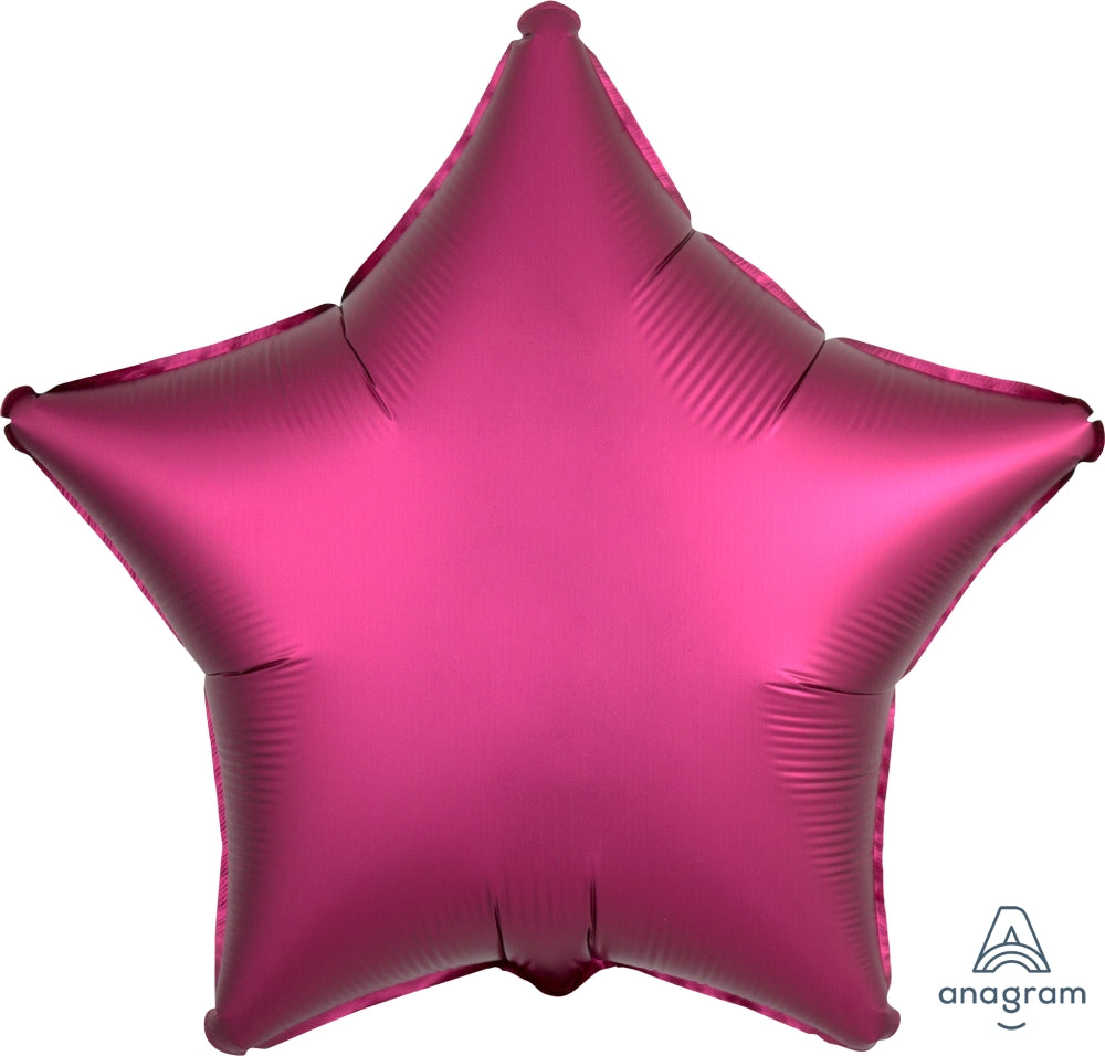 18" Satin Luxe Pomegranate Star Foil Balloon