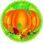 4" Airfill Only Fall Pumpkin Balloon
