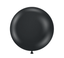 A fully inflated 36" Shadow Chrome Like Tuftex Effects Latex Balloon by Tuftex, with a knotted end at the bottom, floats against a plain light gray background. Comes in a bag of 2.