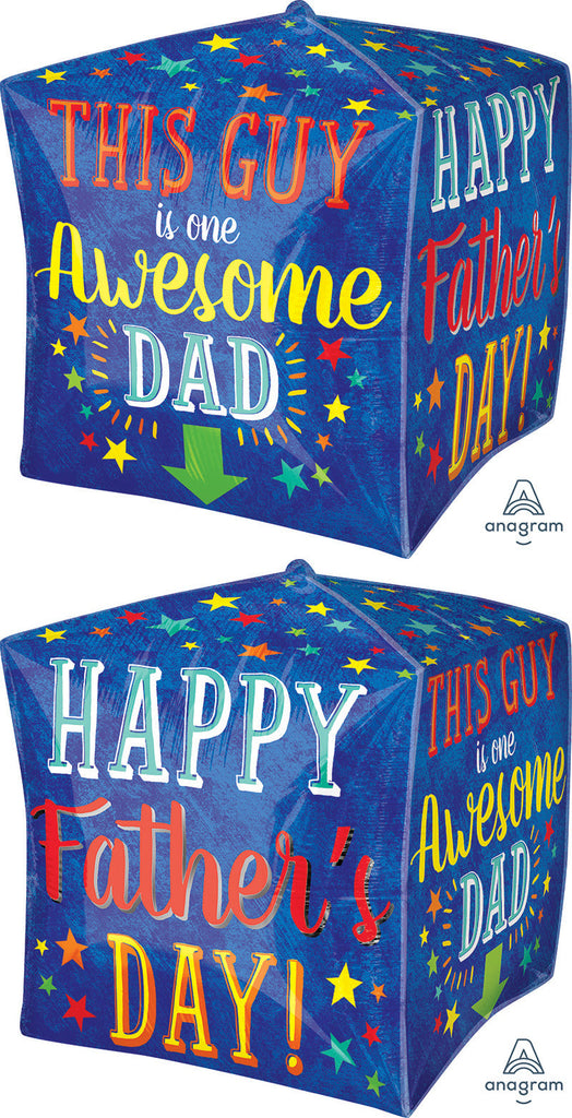 15" Awesome Dad UltraShape Cubez Foil Balloon