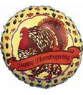 9" Airfill Only Balloon Thanksgiving Turkey Balloon