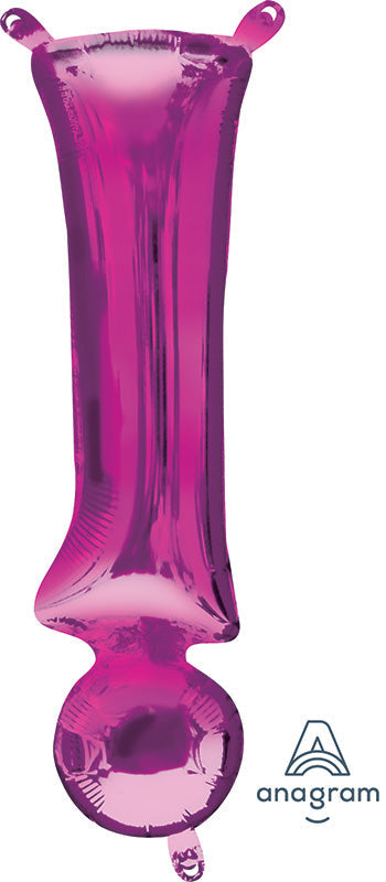 16" Airfill Only Symbol " ! " Pink Foil Balloon