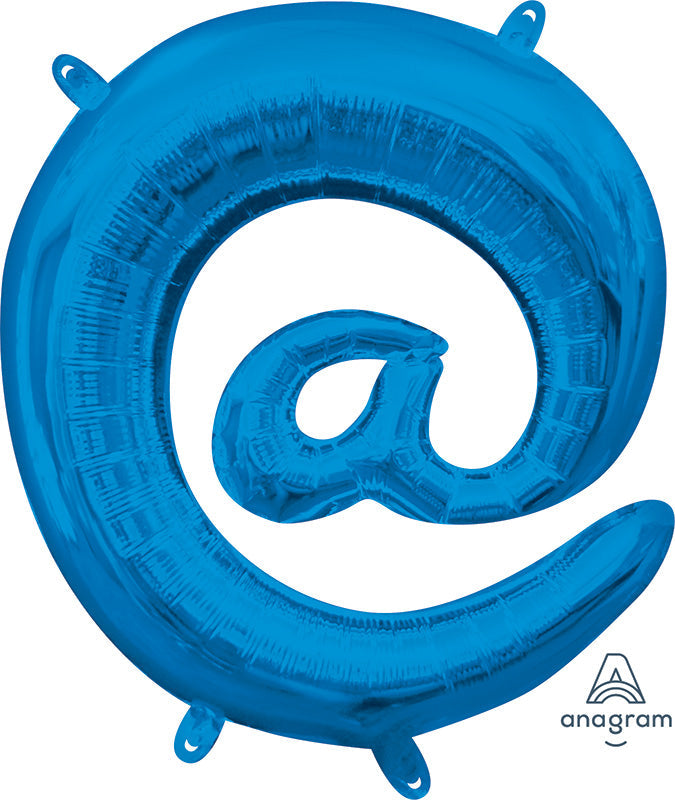 16" Airfill Only Symbol " @ " Blue Foil Balloon