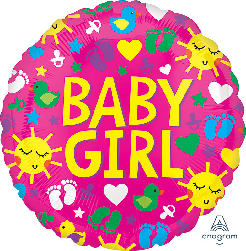 21" Baby Girl Sunshine Fun ColorBlast Foil Balloon