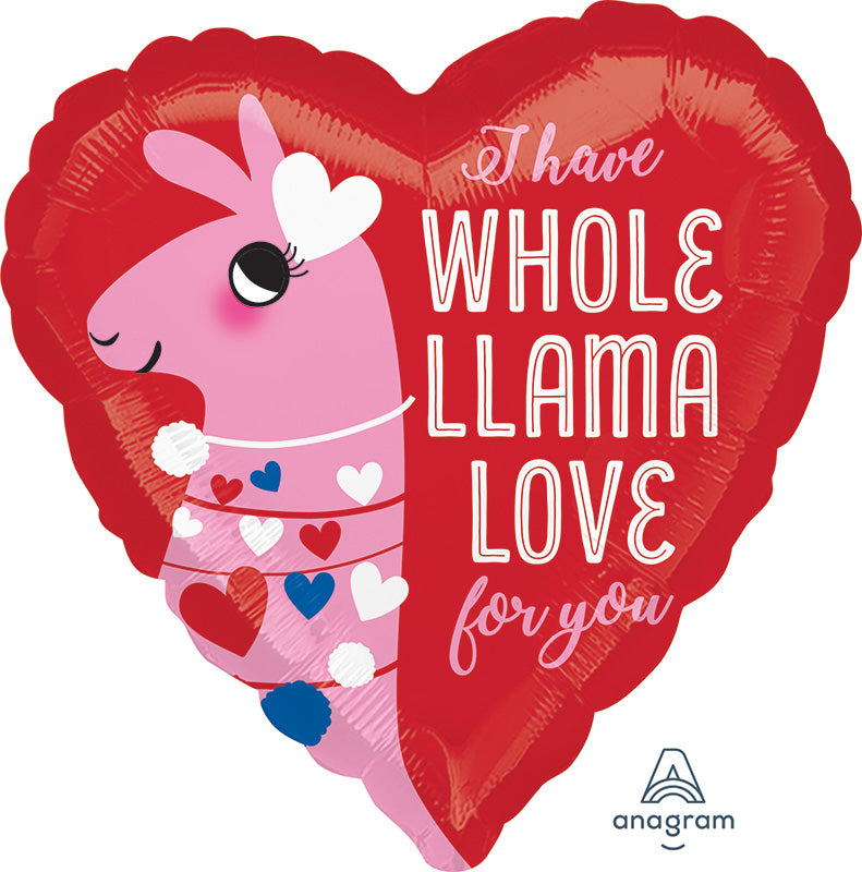 18" Llama Love Foil Balloon