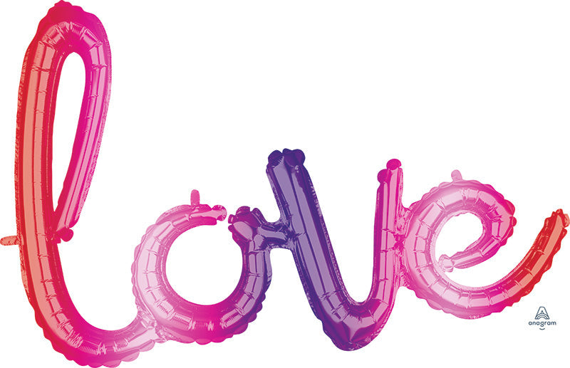 31" Airfill Only Consumer Inflatable Love Foil Balloon