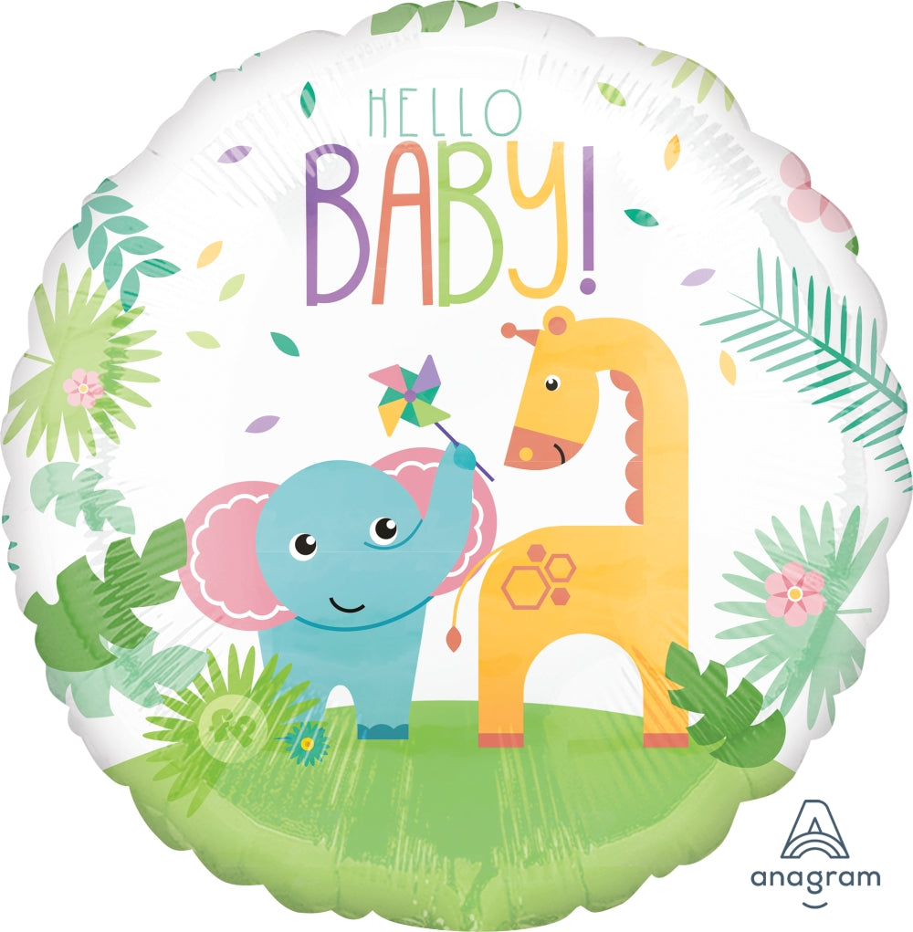 28" Fisher-Price Hello Baby Jumbo HX Foil Balloon