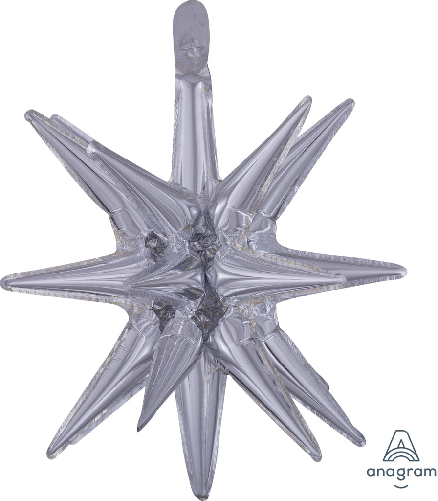 20" Magic Star Small Silver Foil Balloon