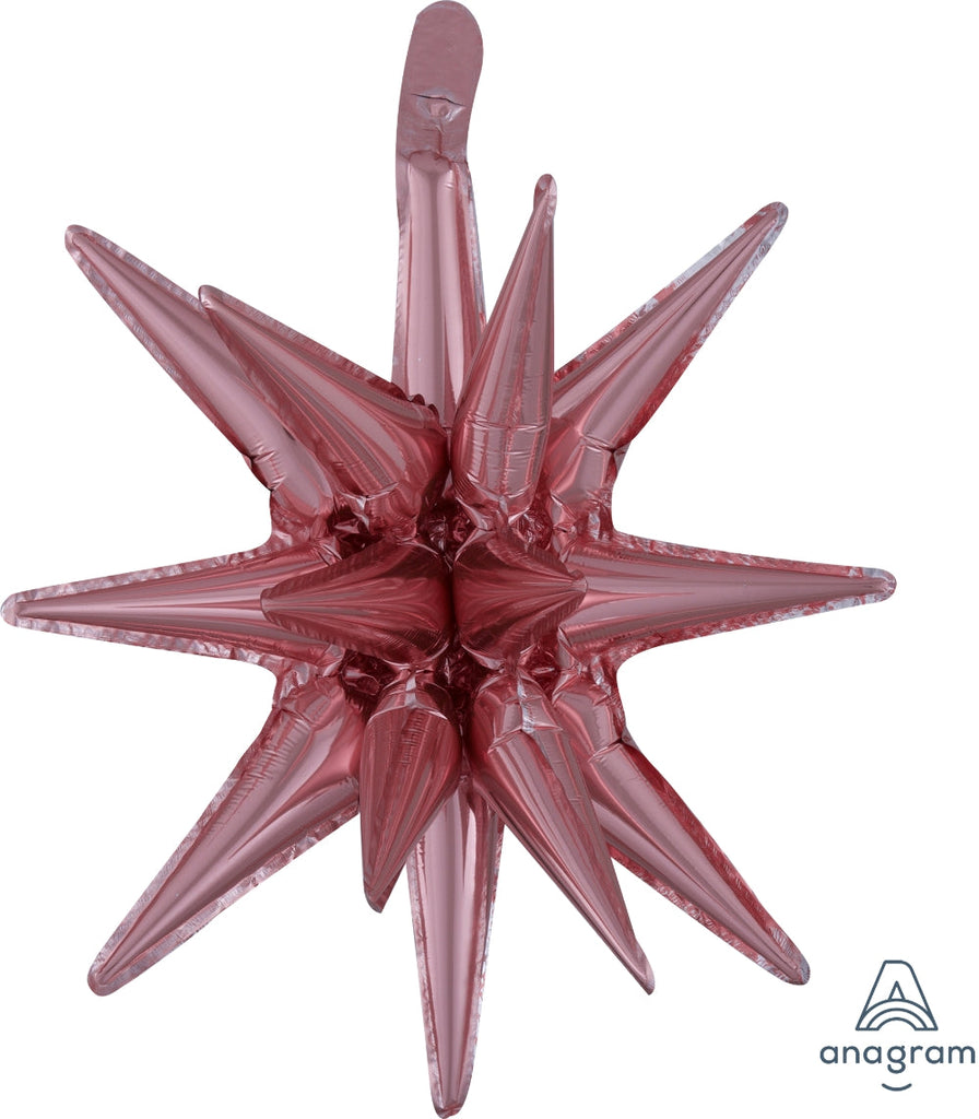 20" Magic Star Small Rose Gold Foil Balloon