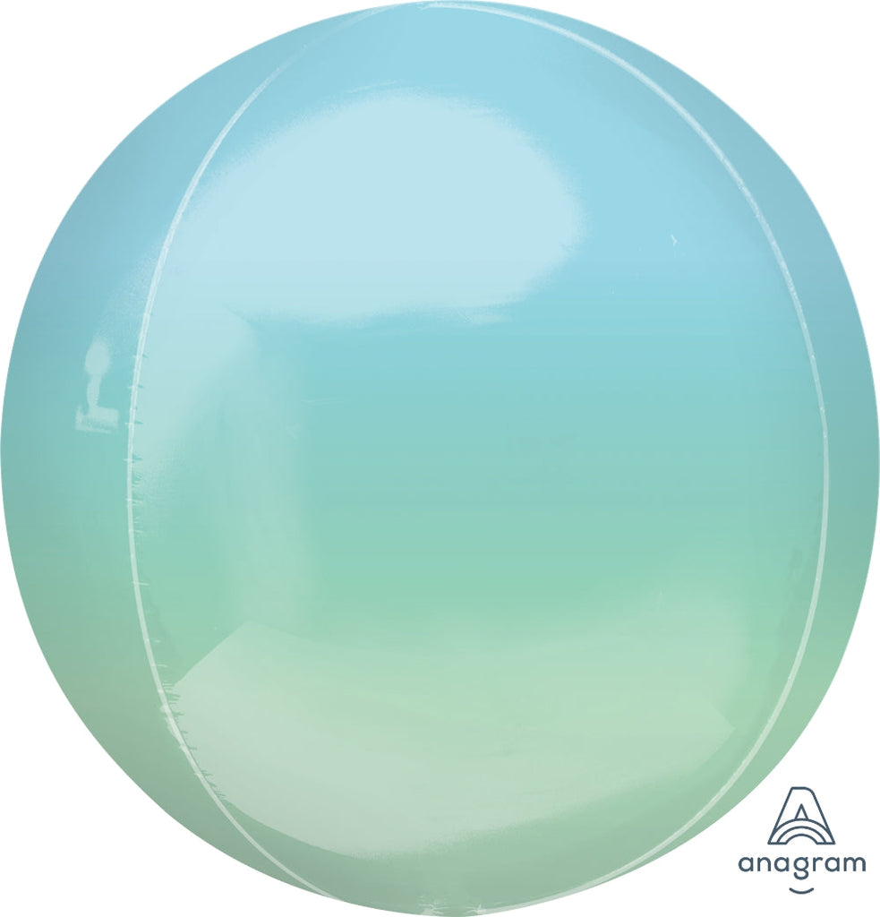 16" Foil Balloon Ombre Orbz Blue and Green