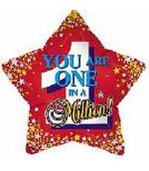 9" Airfill Only One in A Million Red Star Balloon