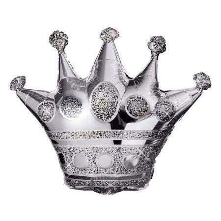 40" Silver Crown Shape Foil BalloonManufacturer By MylarGram