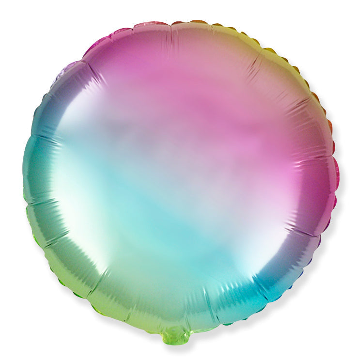 18" Round Gradient Pastel Foil Balloon