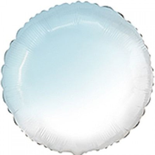 18" Round Baby Gradient Blue Foil Balloon