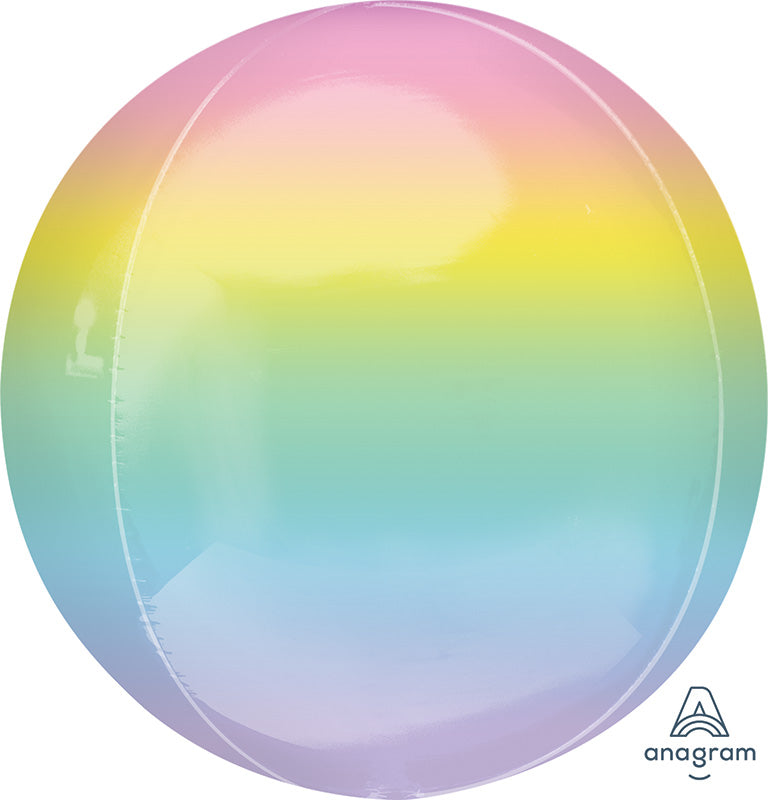 16" Ombre Orbz Pastel Foil Balloon