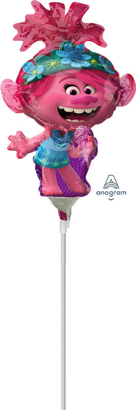 Not Inflated Airfill Only Mini Shape Trolls World Tour Poppy Foil Balloon Made By Anagram Amscan Leader in Foil Balloons/MD