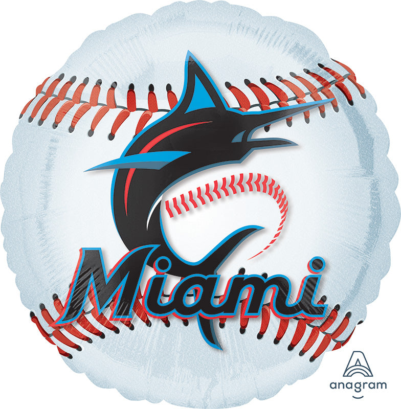 18" Miami Marlins Foil Balloon