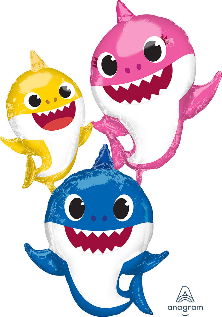 66" Airwalker Baby Shark Foil Balloon