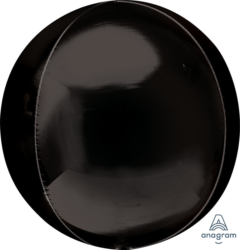 21" Jumbo Black Orbz Foil Balloon