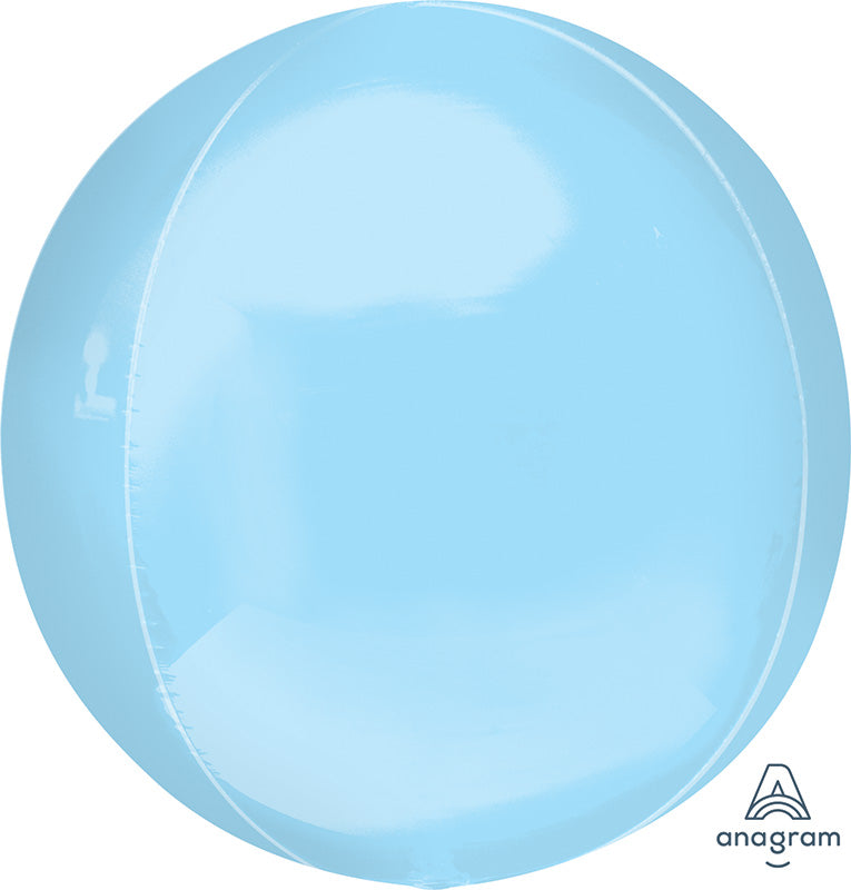 21" Jumbo Pastel Blue Orbz Foil Balloon