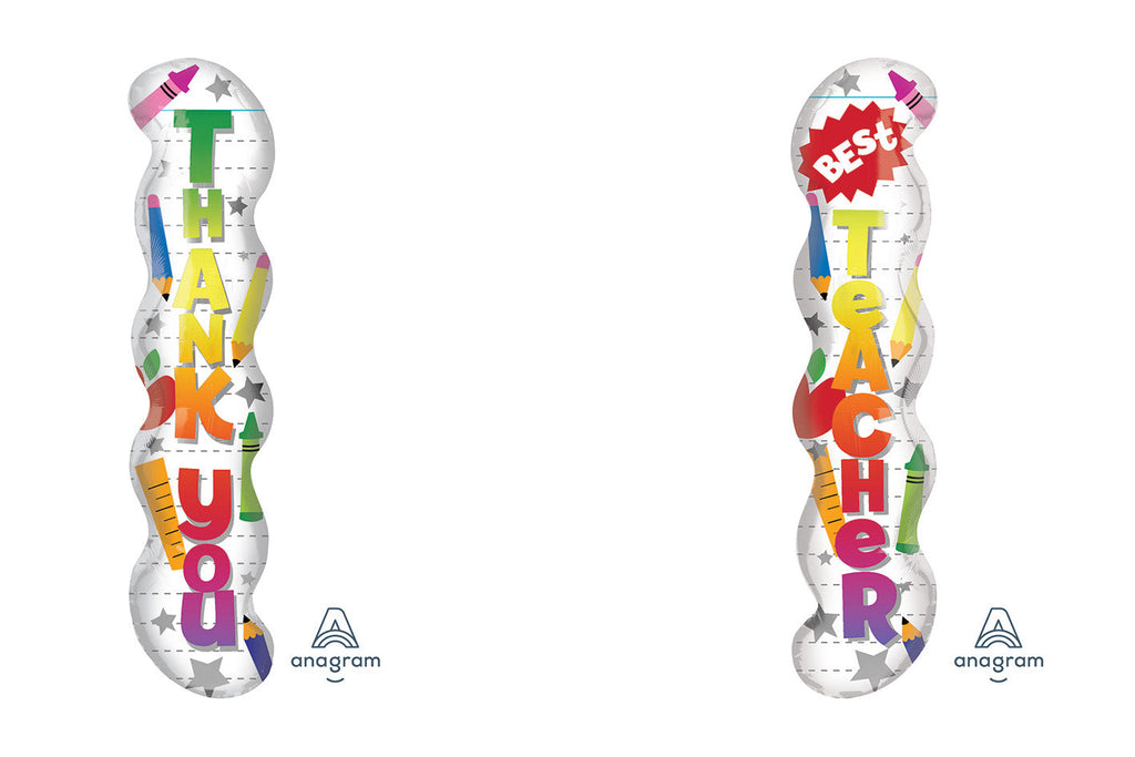 40" Best Teacher Thank You SuperShape Foil Balloon