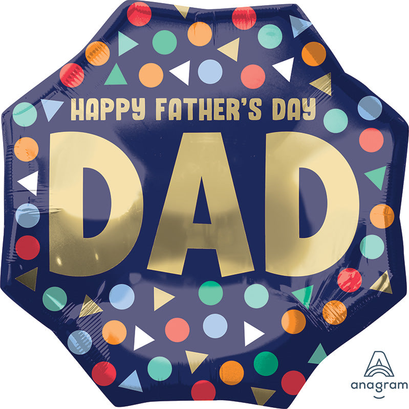 22" Happy Father's Day Dad SuperShape Foil Balloon