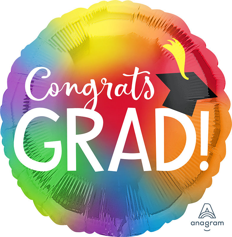 28" Colorful Grad Jumbo Foil Balloon