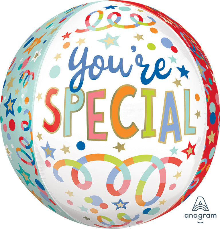 16" You're Special Streamers Orbz Foil Balloon