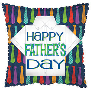 17" Happy Father's Day Shirt & Ties Balloon