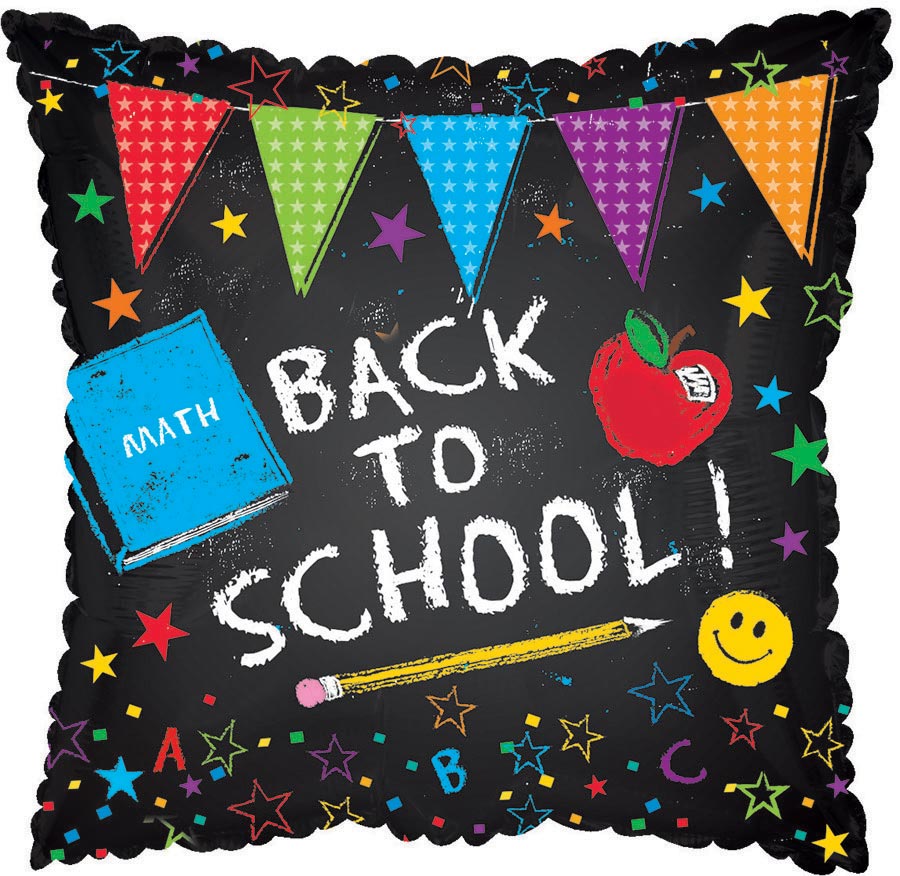 17" Back to School Pennants Foil Balloon