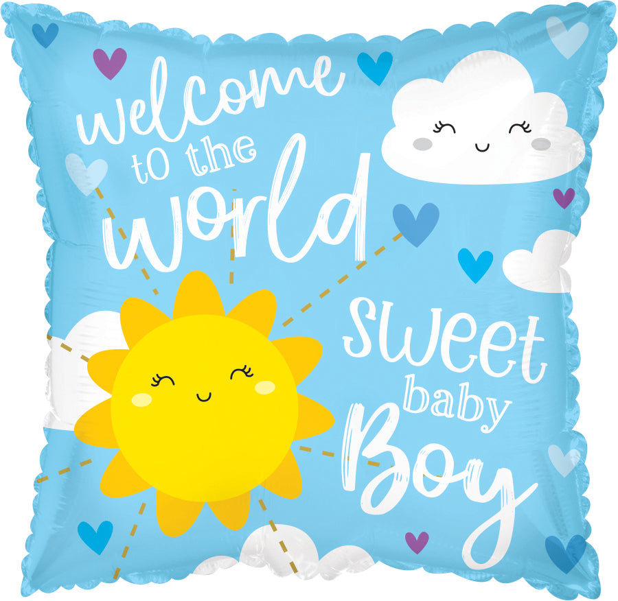 Uninflated 17" Welcome Baby Boy Foil Balloon Brand Name CTI Industries Corporation of Lake Barrington IL