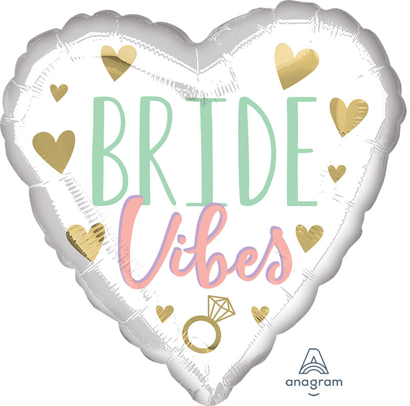 18" Bride Vibes Bridal Shower Foil Balloon