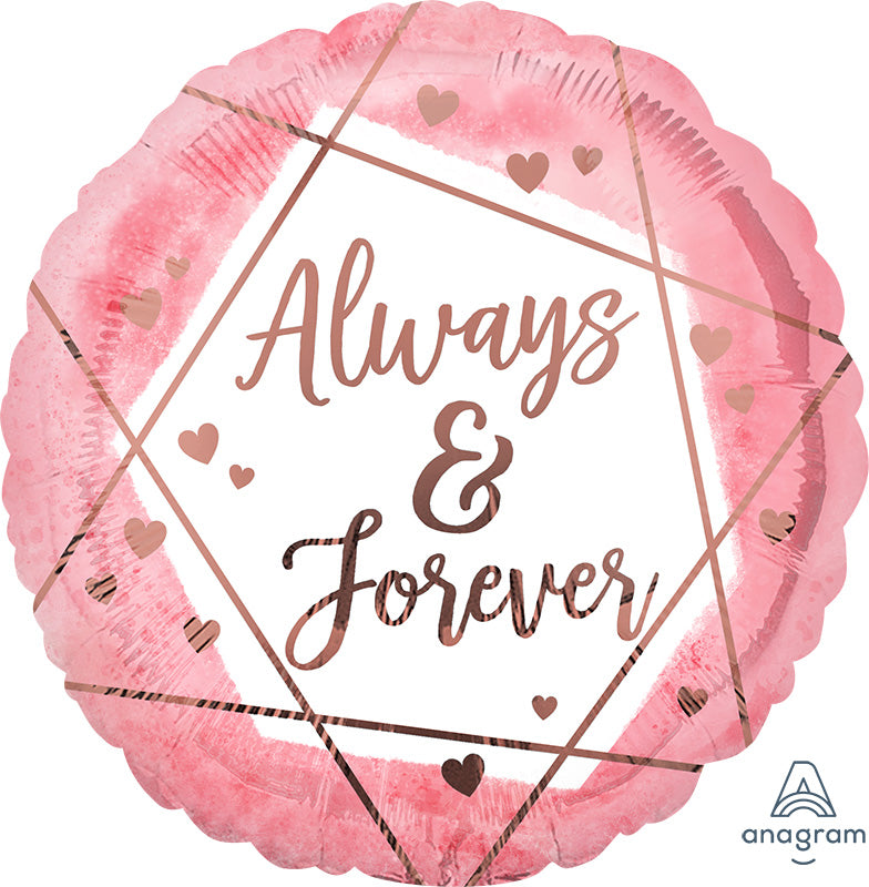 18" Always & Forever Watercolor Foil Balloon