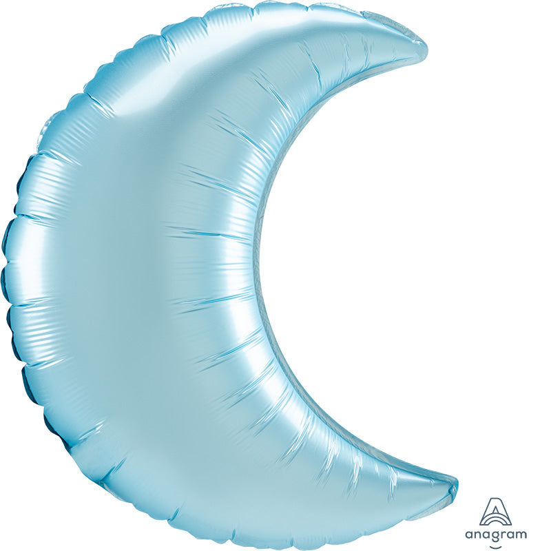 26" Pastel Blue Satin Crescent Foil Balloon